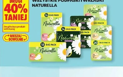Wszystkie podpaski i wkładki Naturella