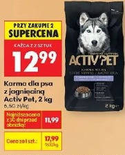 Karma dla psa z jagnięciną Activ Pet, 2 kg