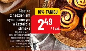 Ciastko z nadzieniem cynamonowym w kształcie ślimaka