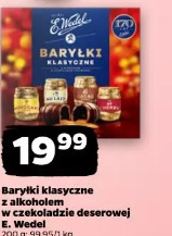 Baryłki klasyczne z alkoholem w czekoladzie deserowej E. Wedel