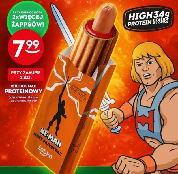 He-Man Hot dog max proteinowy Żabka