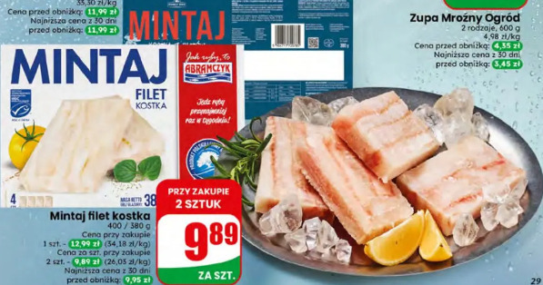 Mintaj filet kostka