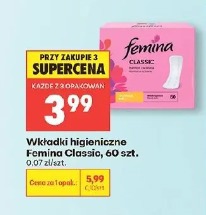 Wkładki higieniczne Femina Classic, 60 szt.