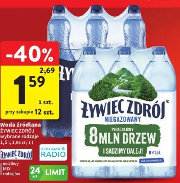 Woda źródlana ŻYWIEC ZDRÓJ wybrane rodzaje