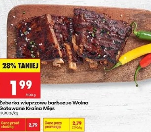 Żeberka wieprzowe barbecue Wolno Gotowane Kraina Mięs