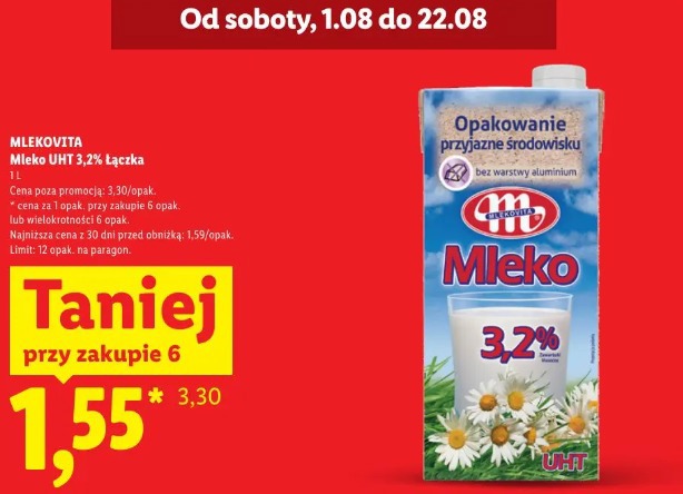 Mlekovita Mleko UHT 3,2% łączka