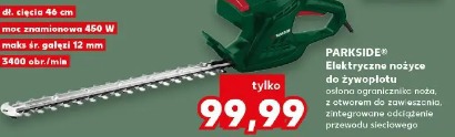 Parkside elektryczne nożyce do żywopłotu