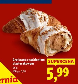 Croissant z nadzieniem ciasteczkowym