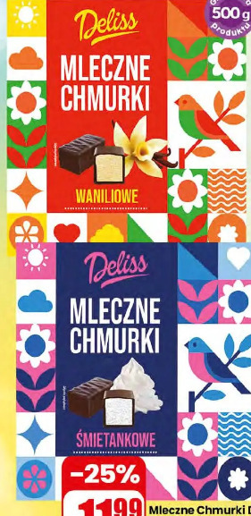 Mleczne Chmurki Deliss waniliowe / śmietankowe