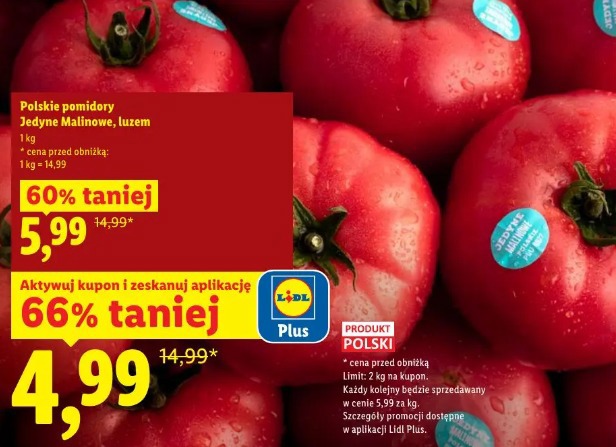 Polskie pomidory Jedynie Malinowe