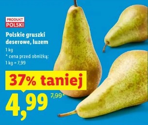 Polskie gruszki deserowe, luzem
