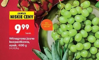 Winogrona jasne bezpestkowe