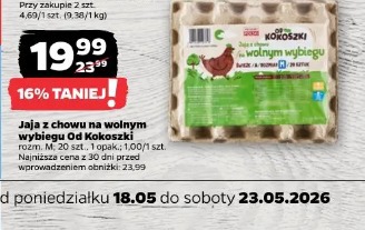 Jaja z chowu na wolnym wybiegu Od Kokoszki