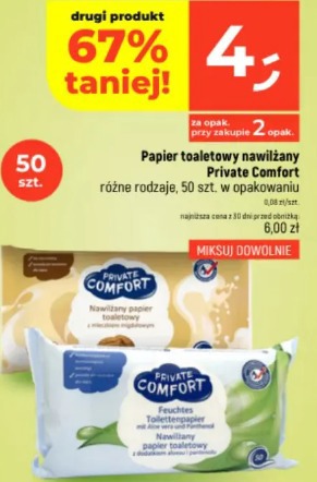 Papier toaletowy nawilżany Private Comfort