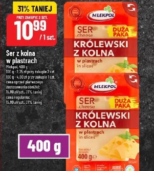 Ser z kolna w plastrach Mlekpol