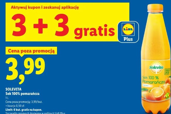 Solevita Sok 100% pomarańcza