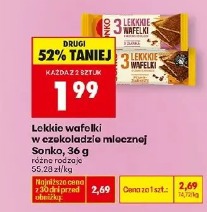 Lekkie wafelki w czekoladzie mlecznej Sonko