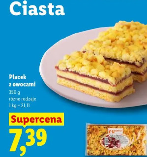 Placek z owocami