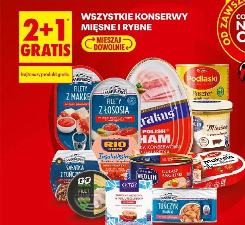 Wszystkie konserwy mięsne i rybne