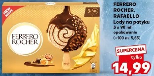 Ferrero Rocher, Rafaello lody na patyku 3 x 90 ml