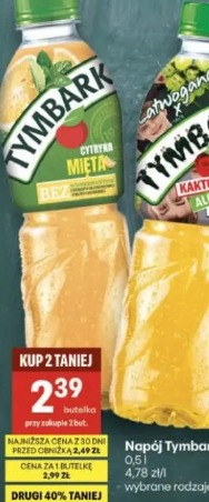 Napój Tymbark kaktus aloes winogrono