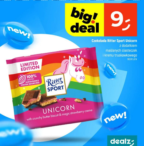 Czekolada Ritter Sport Unicorn