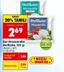 Ser Mozzarella Delikate classic, light