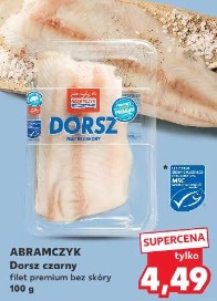 Abramczyk Dorsz czarny filet premium bez skóry