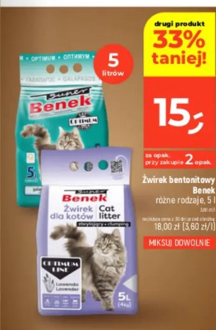 Żwirek bentonitowy Benek