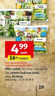 Miks sałat lodowa, roszponka, rukola