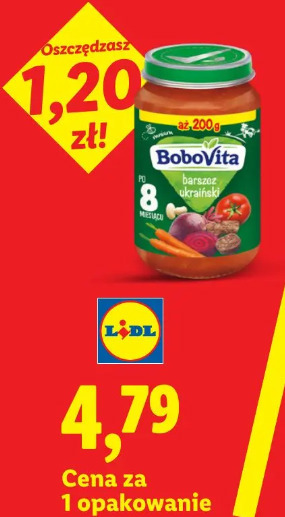 Danie dla dzieci po 8 m-cu barszcz ukraiński Bobovita