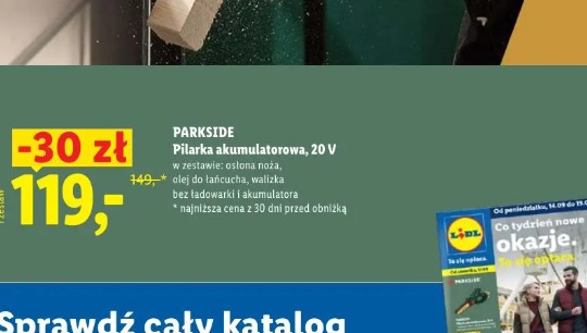 Parkside Pilarka akumulatorowa, 20 V