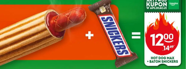 Hot Dog Max + baton Snickers