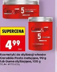 Kosmetyki do stylizacji włosów Care&Go Pasta matująca lub Gumo stylizująca