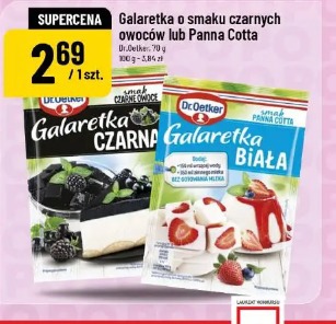 Galaretka o smaku czarnych owoców lub Panna Cotta Dr.Oetker
