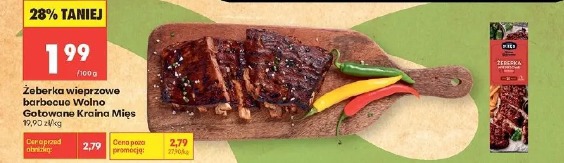 Żeberka wieprzowe barbecue Wolno Gotowane Kraina Mięs