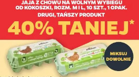 Jaja z chowu na wolnym wybiegu od kokoszki