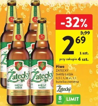Piwo Žatecky Světlý Ležák