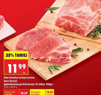 Karkówka wieprzowa bez kości pakowana próżniowo Kraina Mięs