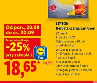 Lipton Herbata czarna Earl Grey