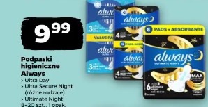 Podpaski higieniczne Always Ultra Day Ultra Secure Night Ultimate Night