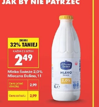 Mleko świeże 2,0% Mleczna Dolina