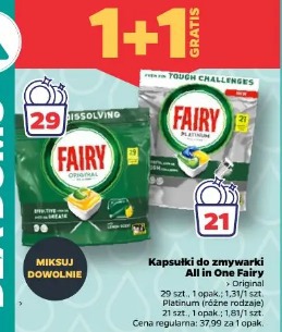 Kapsułki do zmywarki All in One Fairy