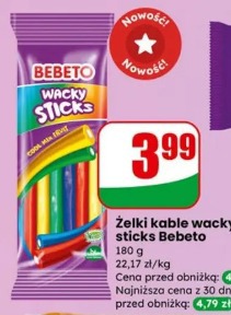 Żelki kable wacky sticks Bebeto