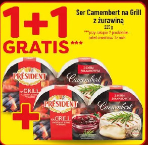 Ser Camembert na Grill z żurawiną President