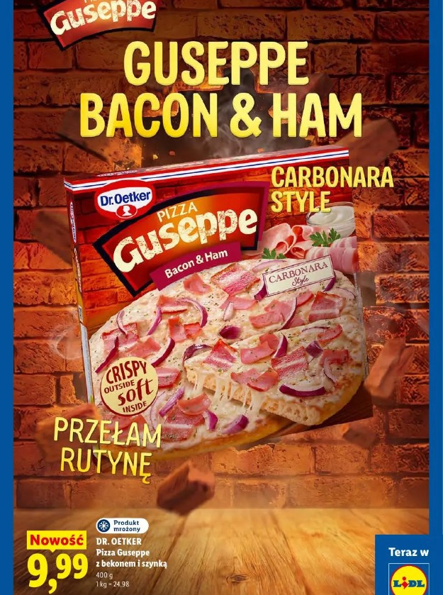 DR. OETKER Pizza Guseppe z bekonem i szynką