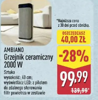Ambiano Grzejnik ceramiczny 2000 W