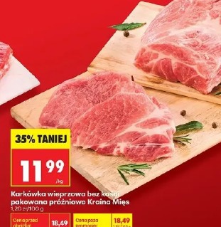 Karkówka wieprzowa bez kości pakowana próżniowo Kraina Mięs