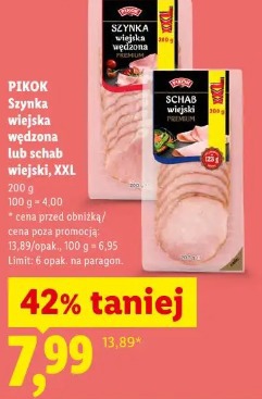 PIKOK Szynka wiejska wędzona lub schab wiejski, XXL