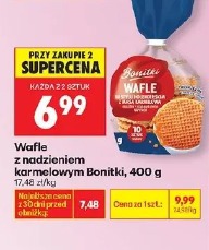 Wafle z nadzieniem karmelowym Bonitki